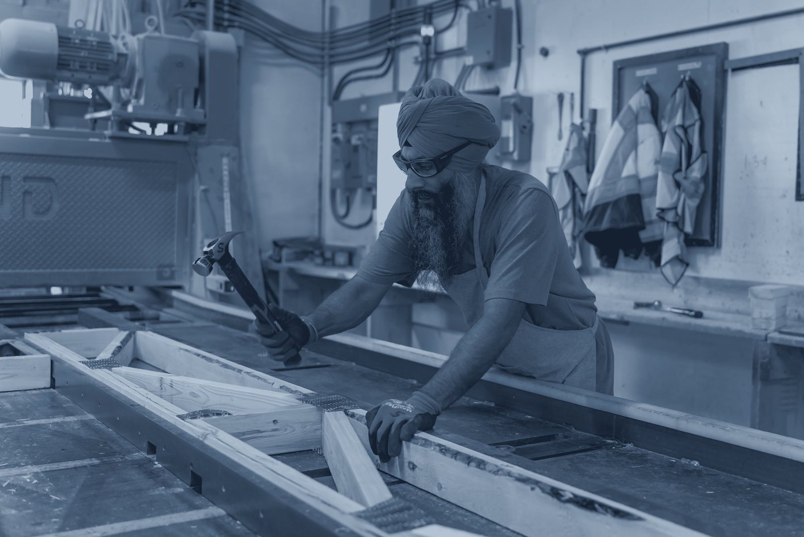 Assembling a truss by hand